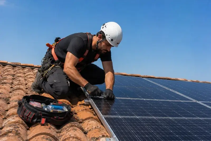 Maintenance et monitoring de panneaux solaires à Saint-Jean-de-Tholome